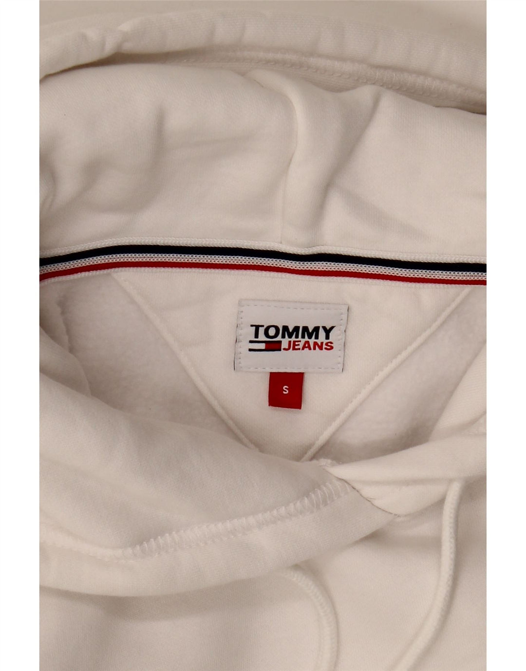 TOMMY HILFIGER Γυναικείο Hoodie Jumper UK 10 Small White