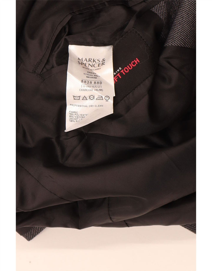MARKS & SPENCER Ανδρικό μπουφάν σακάκι με 2 κουμπιά UK 46 XL Γκρι πολυεστέρας