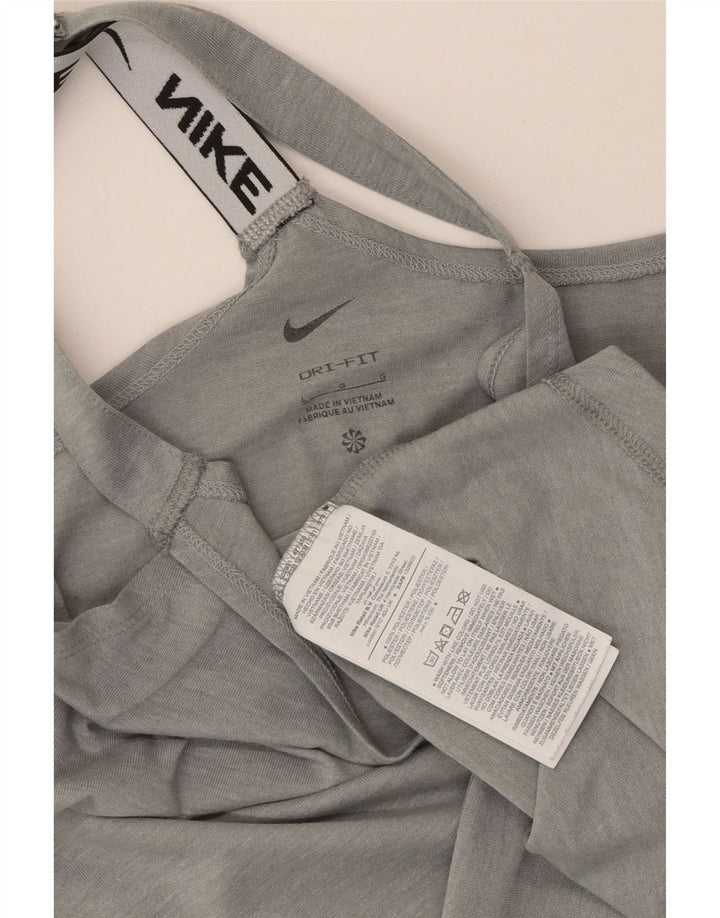 Γυναικείο γραφικό γιλέκο Nike Dri Fit Top UK 14 Large Grey Polyester