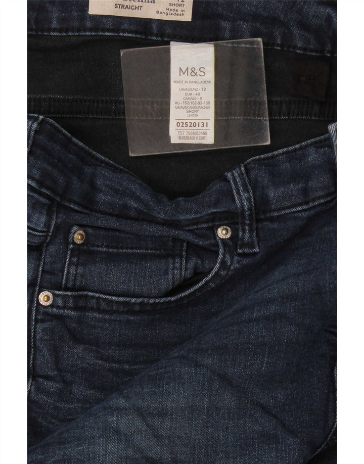 Marks & Spencer Γυναικεία Straight Jeans UK 12 Medium W30 L28 Navy Blue