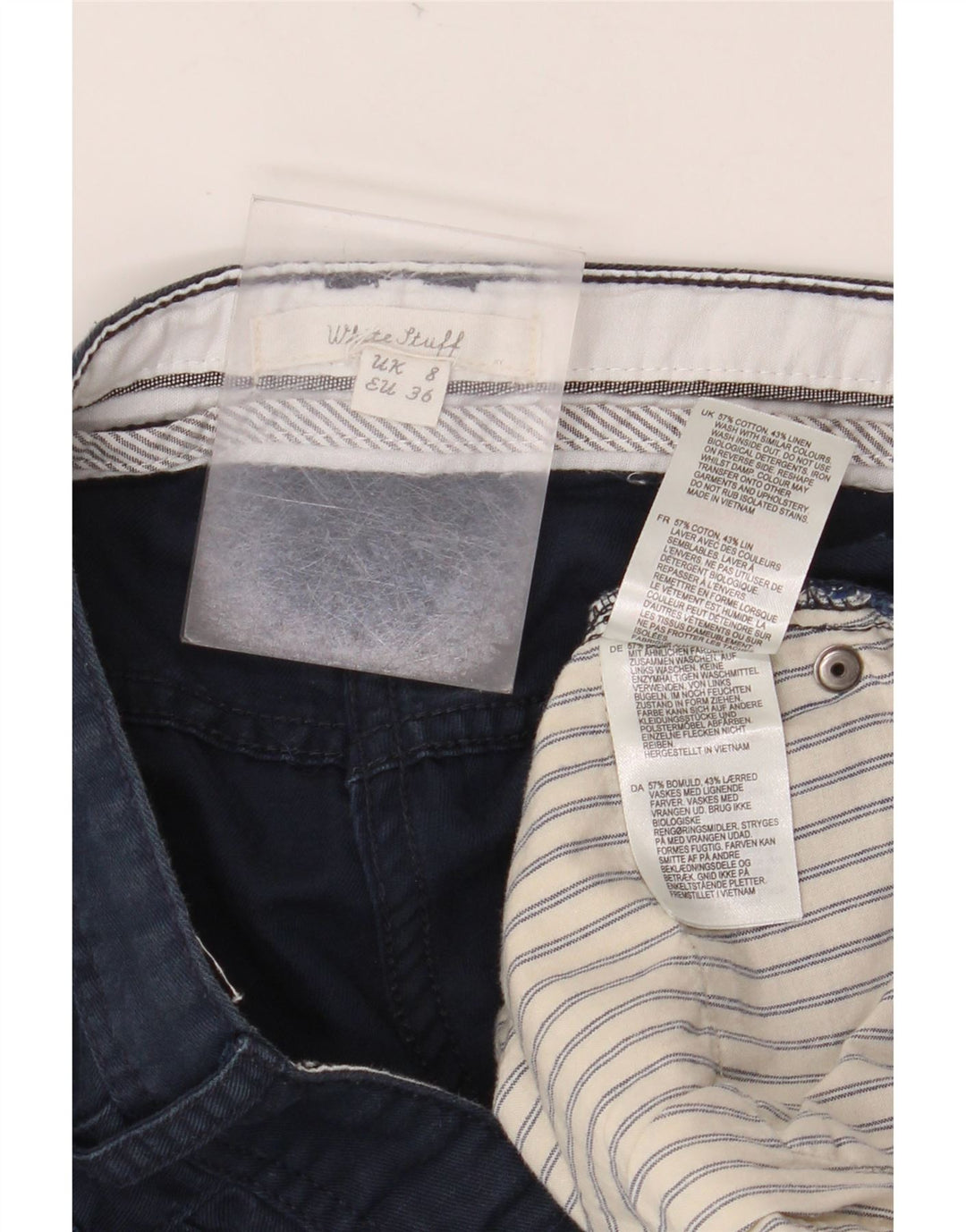 WHITE STUFF Γυναικείο casual σορτς UK 8 Small W32 Navy Blue Cotton