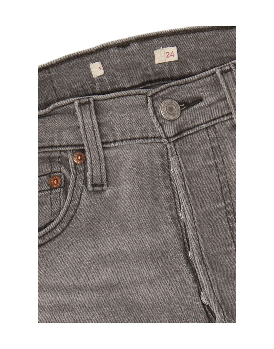 LEVI'S Γυναικείο ψηλόμεσο τζιν φαρδύ πόδι W24 L27 Γκρι