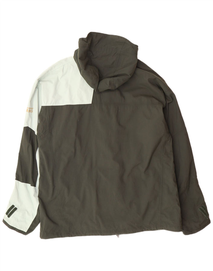 VANS Ανδρικό μπουφάν με κουκούλα αντιανεμικό UK 40 Large Khaki Colourblock Nylon