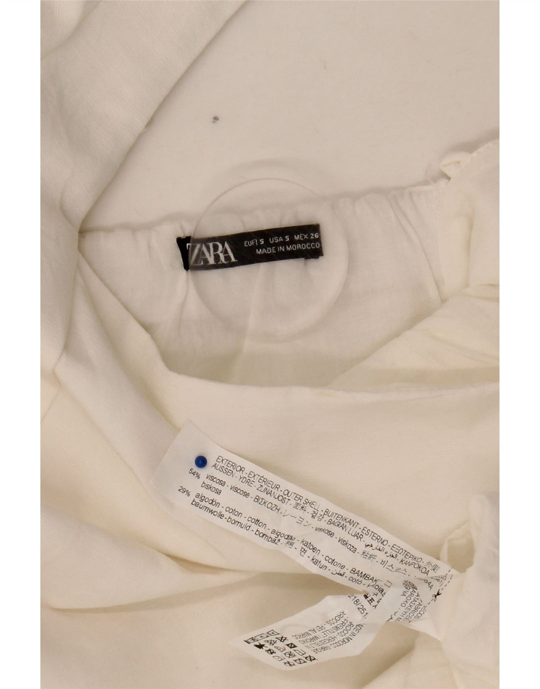 Zara Γυναικείο φόρεμα με θήκη UK 8 Small White Viscose