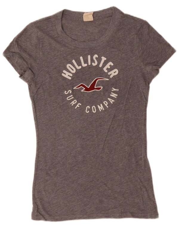 Γυναικείο γραφικό μπλουζάκι Hollister Top UK 8 Small Grey Flecked