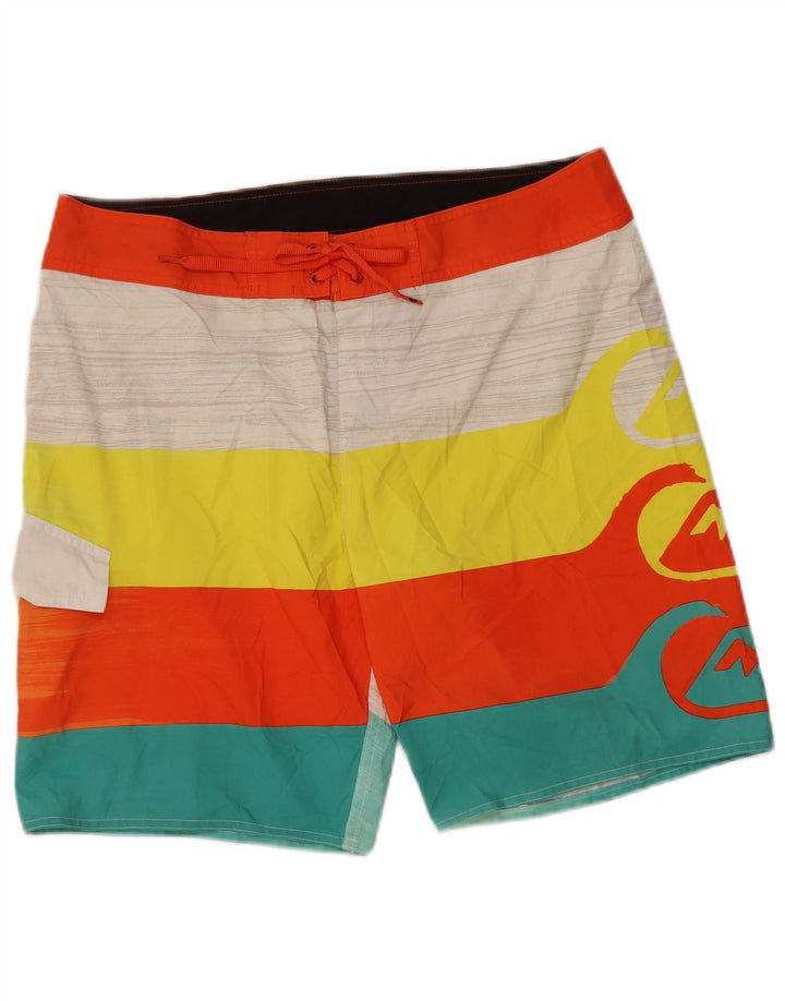Ανδρικό γραφικό σορτς κολύμβησης Quiksilver μεγάλο πολύχρωμο ριγέ