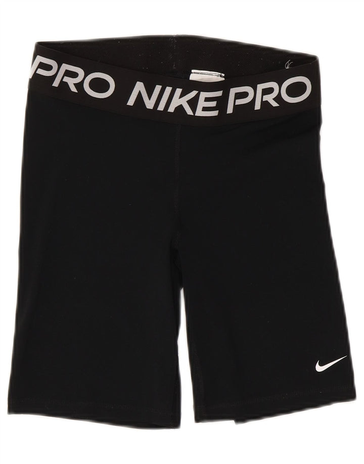 Γυναικείο γραφικό αθλητικό σορτς NIKE Dri Fit UK 12 μεσαίο μαύρο πολυεστέρα