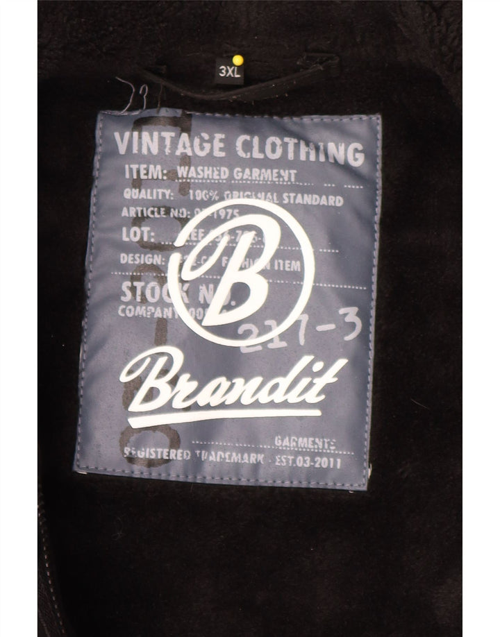 BRANDIT Ανδρικό μπουφάν Parka με κουκούλα UK 46 3XL Μαύρο Πολυεστέρας