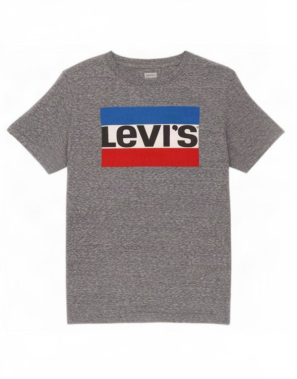 Levi's Boys Graphic T-Shirt Top 13-14 Years XL Gray Flecked Cotton