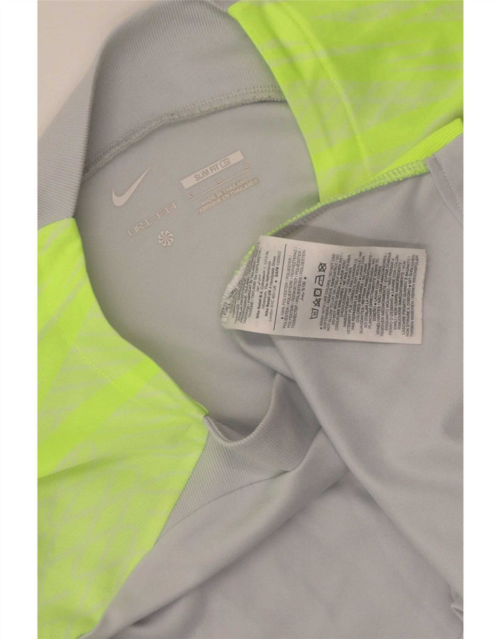 Ανδρικό μπλουζάκι Nike Dri Fit Slim Top Large Grey Colorblock Πολυεστέρας