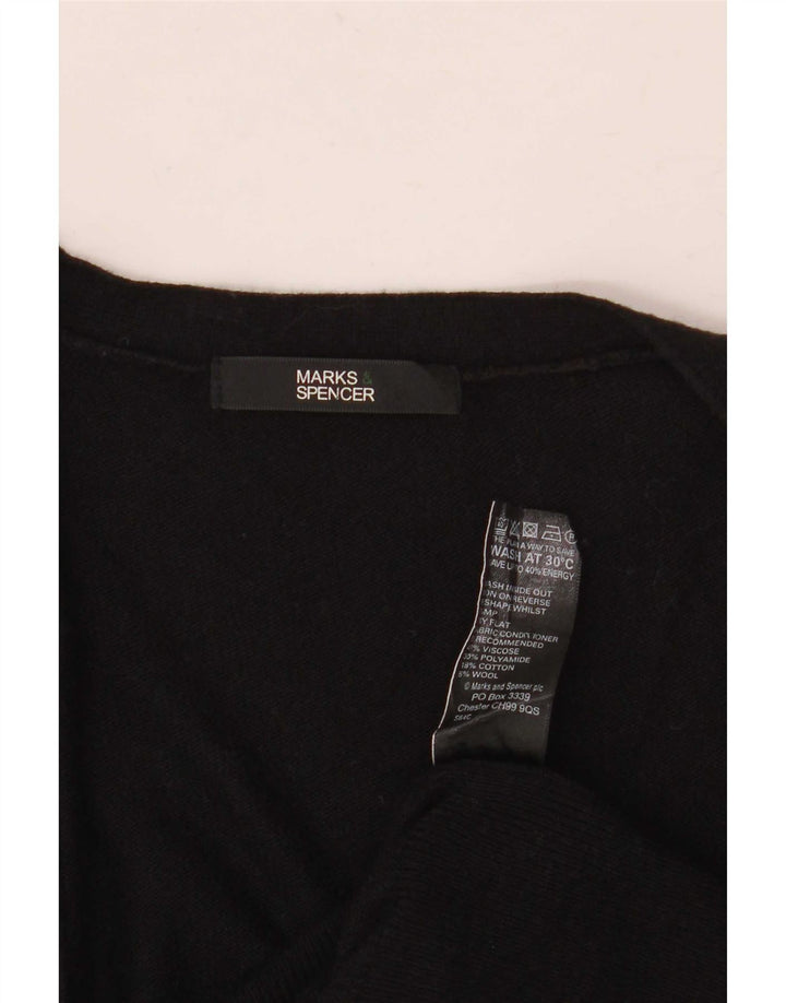 Marks & Spencer Γυναικείο πουλόβερ Longline Cardigan UK 8 Small Black Viscose