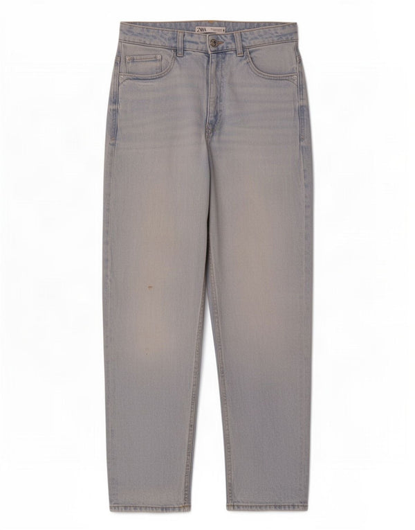 Zara Γυναικείο ψηλόμεσο τζιν EU 38 Small W28 L28 Μπλε βαμβακερό