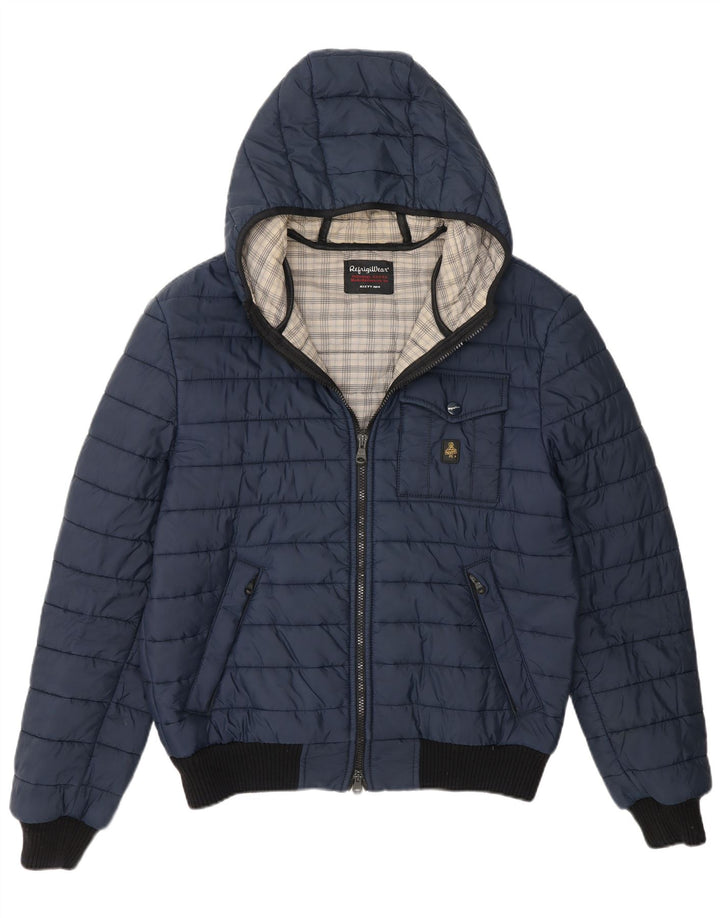 Refrigiwear Ανδρικό μπουφάν με κουκούλα IT 52 Large Navy Blue Polyester