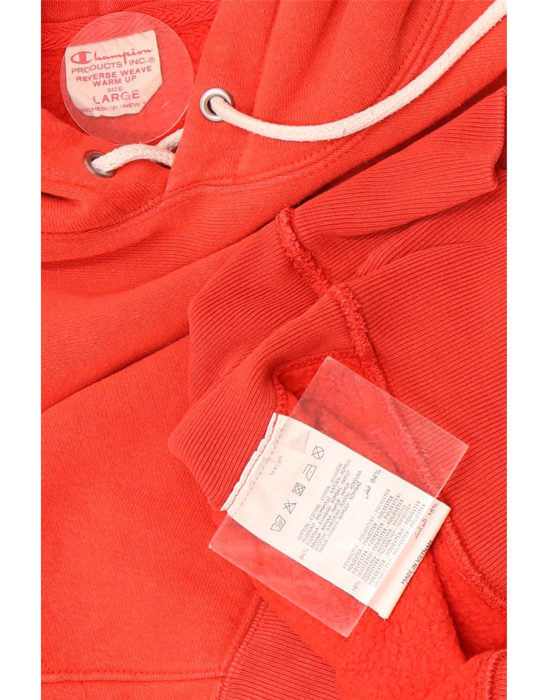 Champion Mens Hoodie Jumper Μεγάλο Πορτοκαλί Βαμβακερό