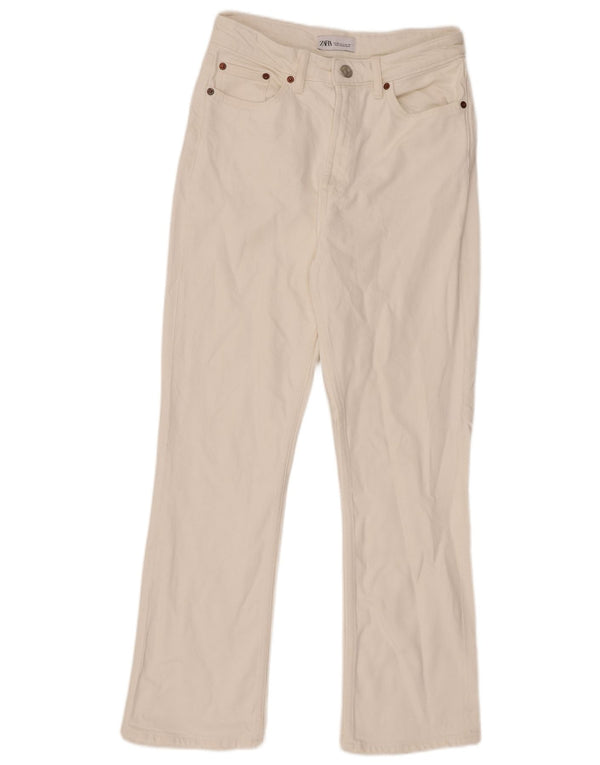 Zara Womens Straight Jeans EU 38 Small W28 L28 White Cotton