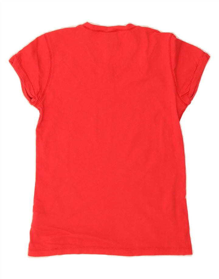 HELLY HANSEN Womens Graphic T-Shirt Top UK 12 Medium Red Spotted Cotton Vintage Helly Hansen and Second-Hand Helly Hansen from Messina Hembry 