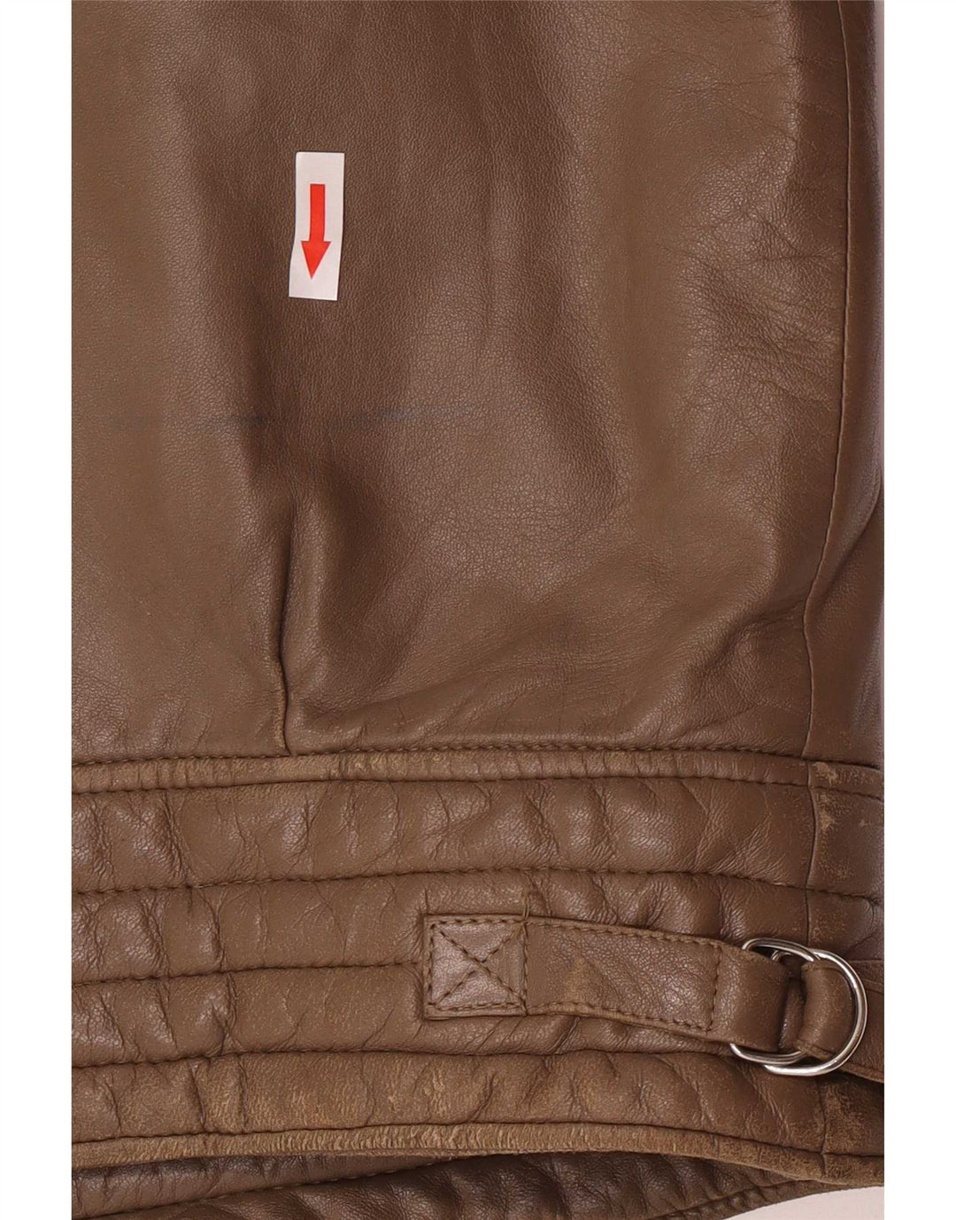Camox Mens Bomber Leather Jacket UK 38 Medium Brown