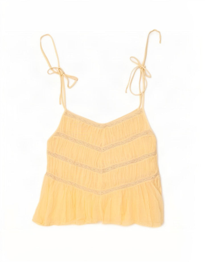 Zara Γυναικείο Cami Top UK 12 Βαμβακερό μεσαίο μπεζ
