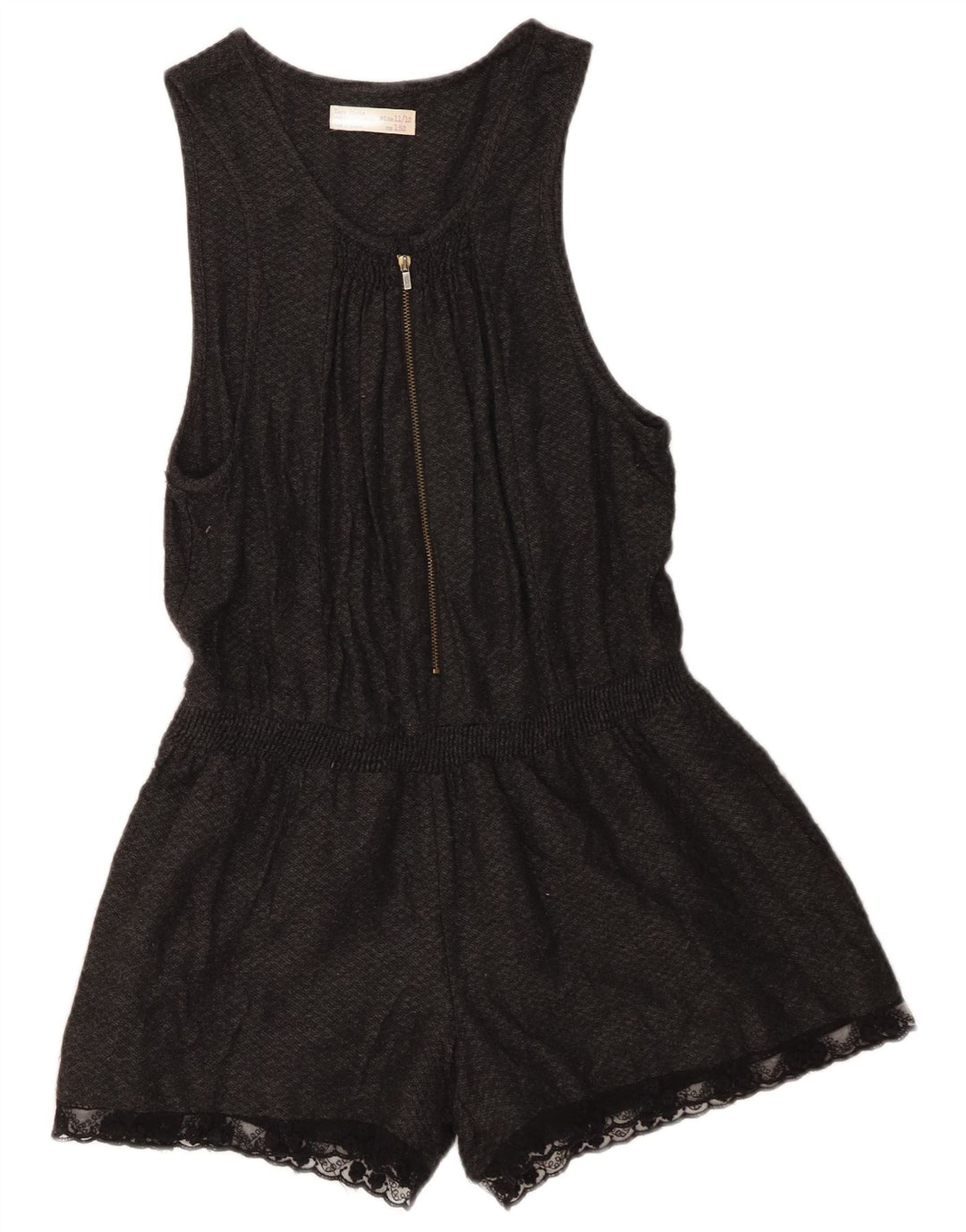 Zara Girls Sleeveless Playsuit 11-12 Years Μαύρο