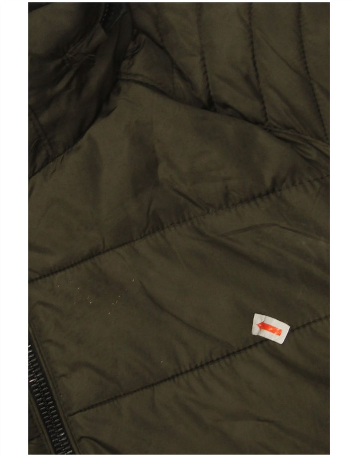 Zara Ανδρικό μπουφάν με κουκούλα UK 40 Large Khaki Nylon