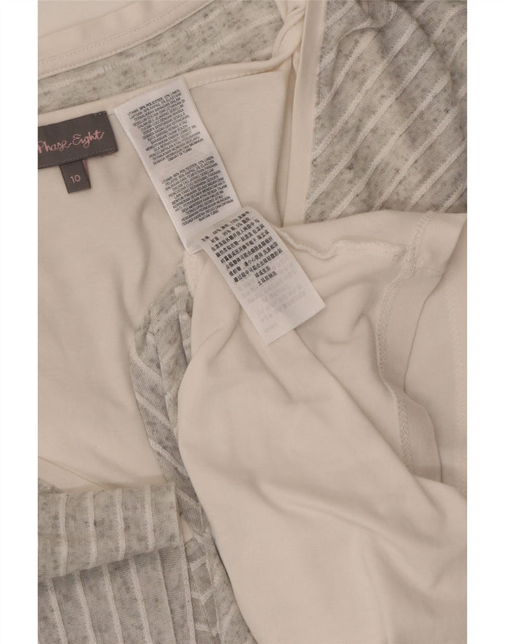 ΦΑΣΗ ΟΓΔΟ Γυναικεία μπλούζα Loose Fit Top UK 10 Small Grey Pinstripe