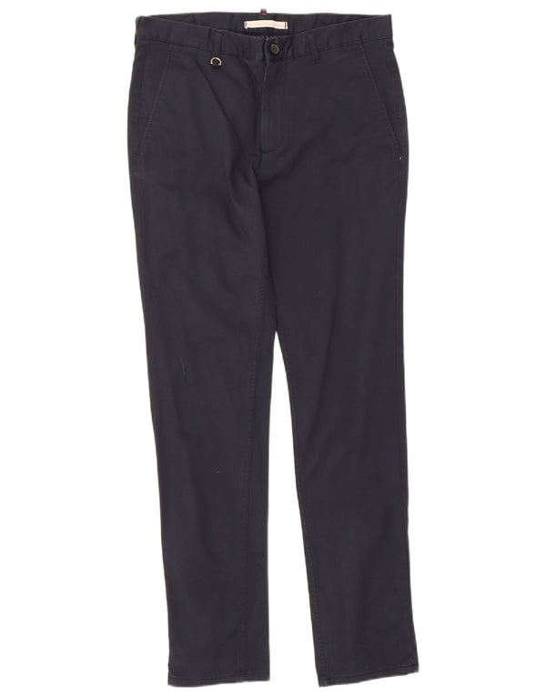 Zara Ανδρικό παντελόνι Chino Slim Fit EU 40 Medium W31 L30 Navy Blue Cotton