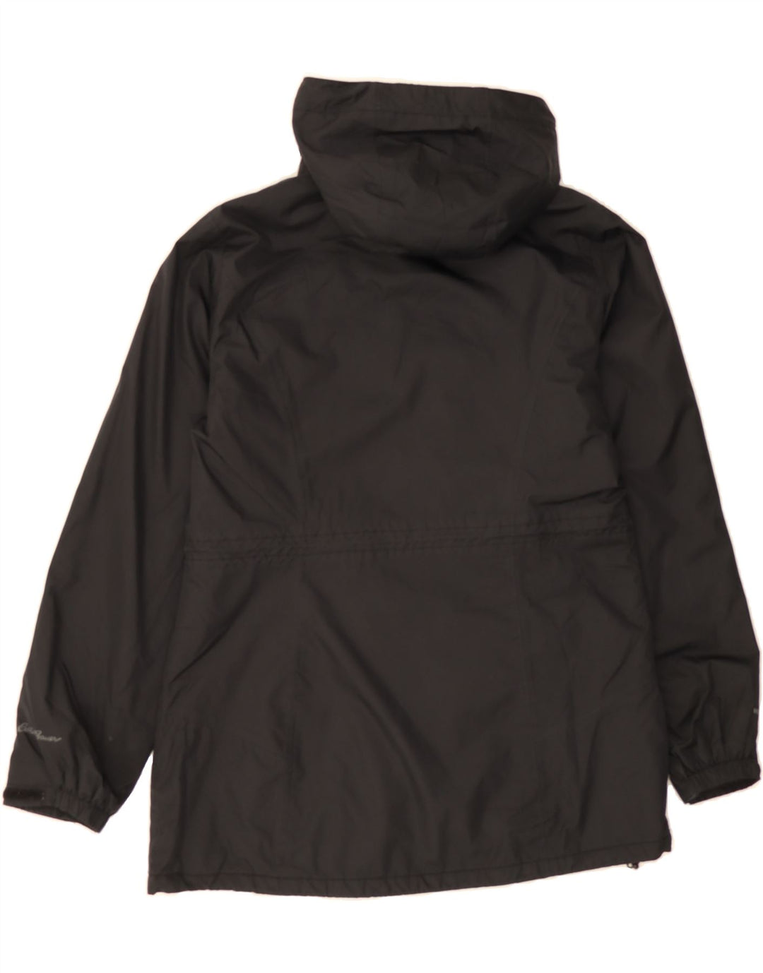 EDDIE BAUER Womens Hooded Windbreaker Jacket UK 14 Medium Black Polyester Vintage Eddie Bauer and Second-Hand Eddie Bauer from Messina Hembry 