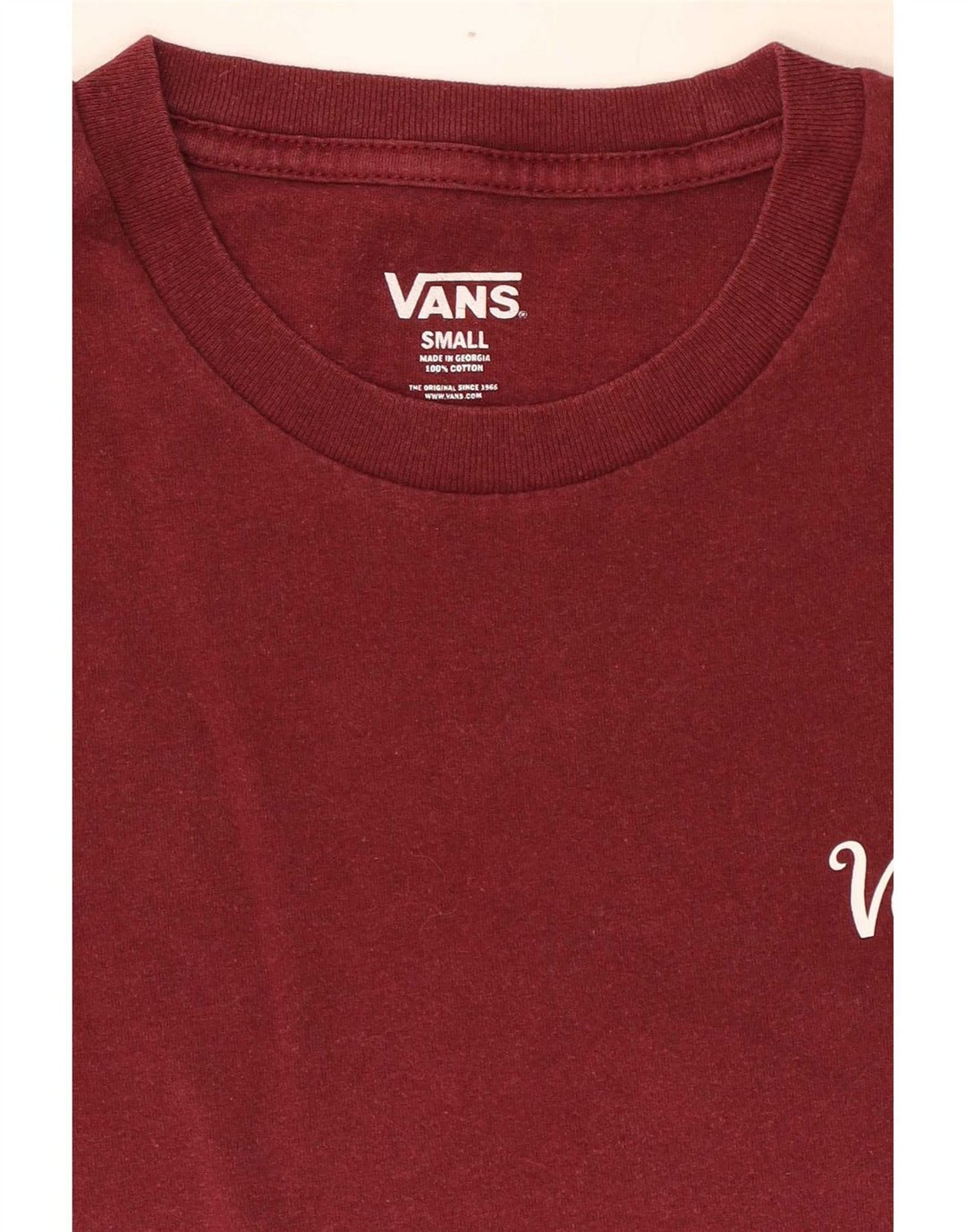 Ανδρικό T-Shirt Vans Top Μικρό Βουργουνδί Βαμβακερό
