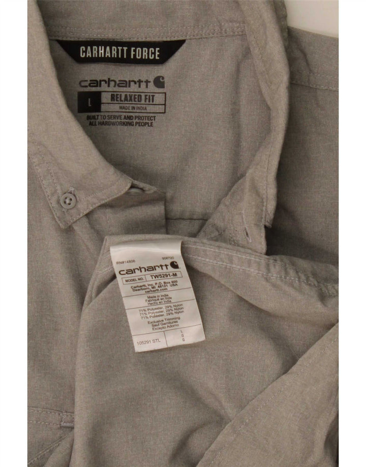 Ανδρικό πουκάμισο Carhartt Relaxed Fit Large Grey Polyester