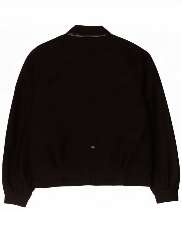 Pancaldi Ανδρικό Bomber Jacket IT 50 Large Black Pinstripe Wool