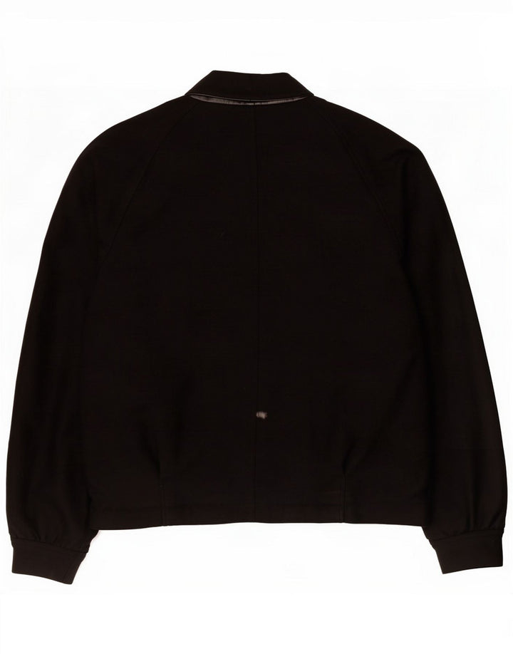 Pancaldi Ανδρικό Bomber Jacket IT 50 Large Black Pinstripe Wool