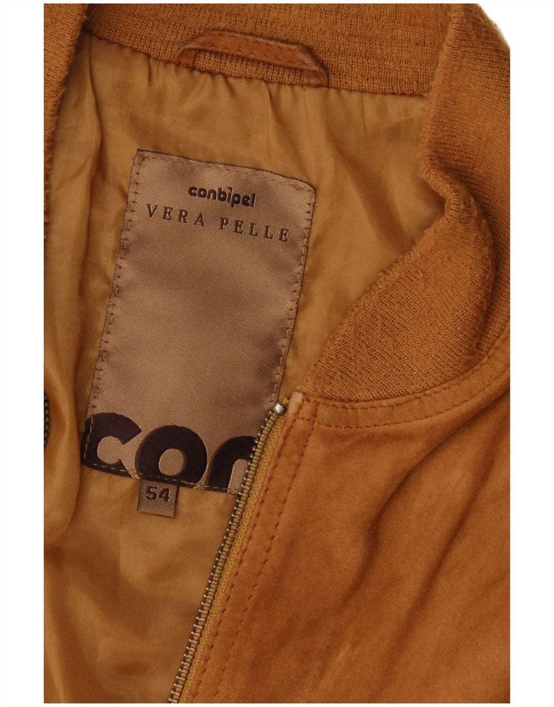 Conbipel Ανδρικό Suede Bomber Jacket IT 54 XL Καφέ Δερμάτινο