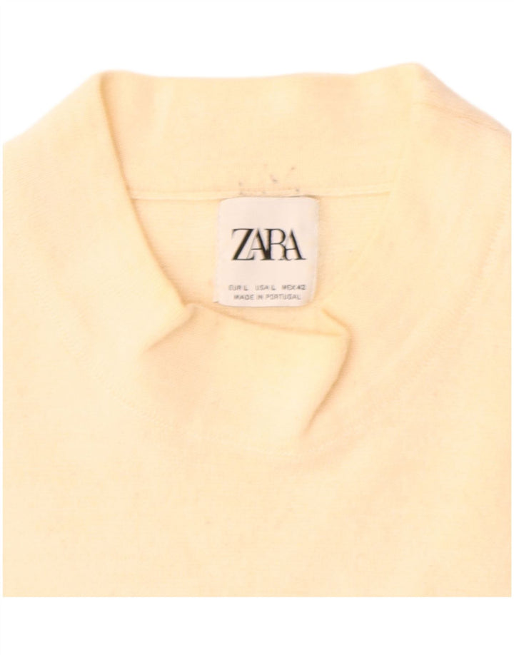 Ανδρικό πουλόβερ Zara Crew Neck Jumper Μεγάλο Μπεζ Ακρυλικό