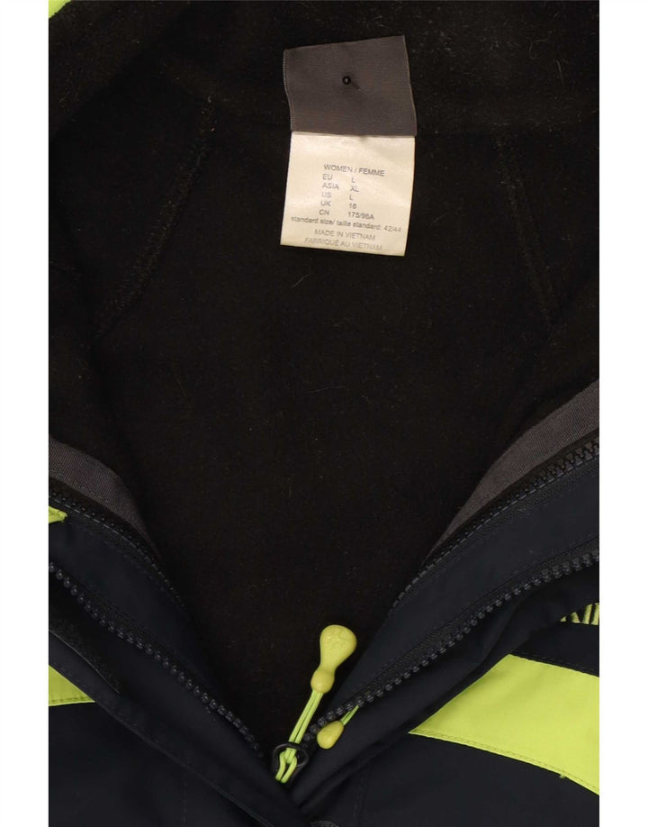 Jack Wolfskin γυναικείο τζάκετ με αντιανεμικό μπουφάν UK 16 Large Navy Blue Colourblock