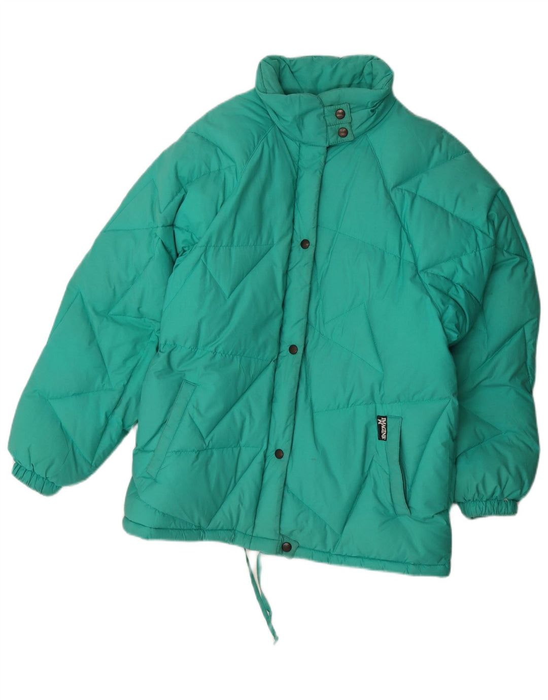 Vintage γυναικείο υπερμεγέθη τζάκετ IT 46 Large Green Polyamide