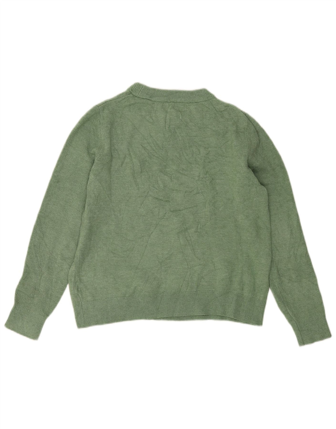 Marks & Spencer Γυναικείο πουλόβερ με λαιμόκοψη UK 10 Small Green Polyester