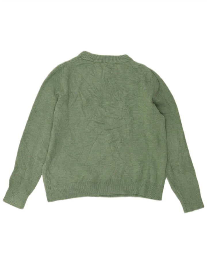 Marks & Spencer Γυναικείο πουλόβερ με λαιμόκοψη UK 10 Small Green Polyester