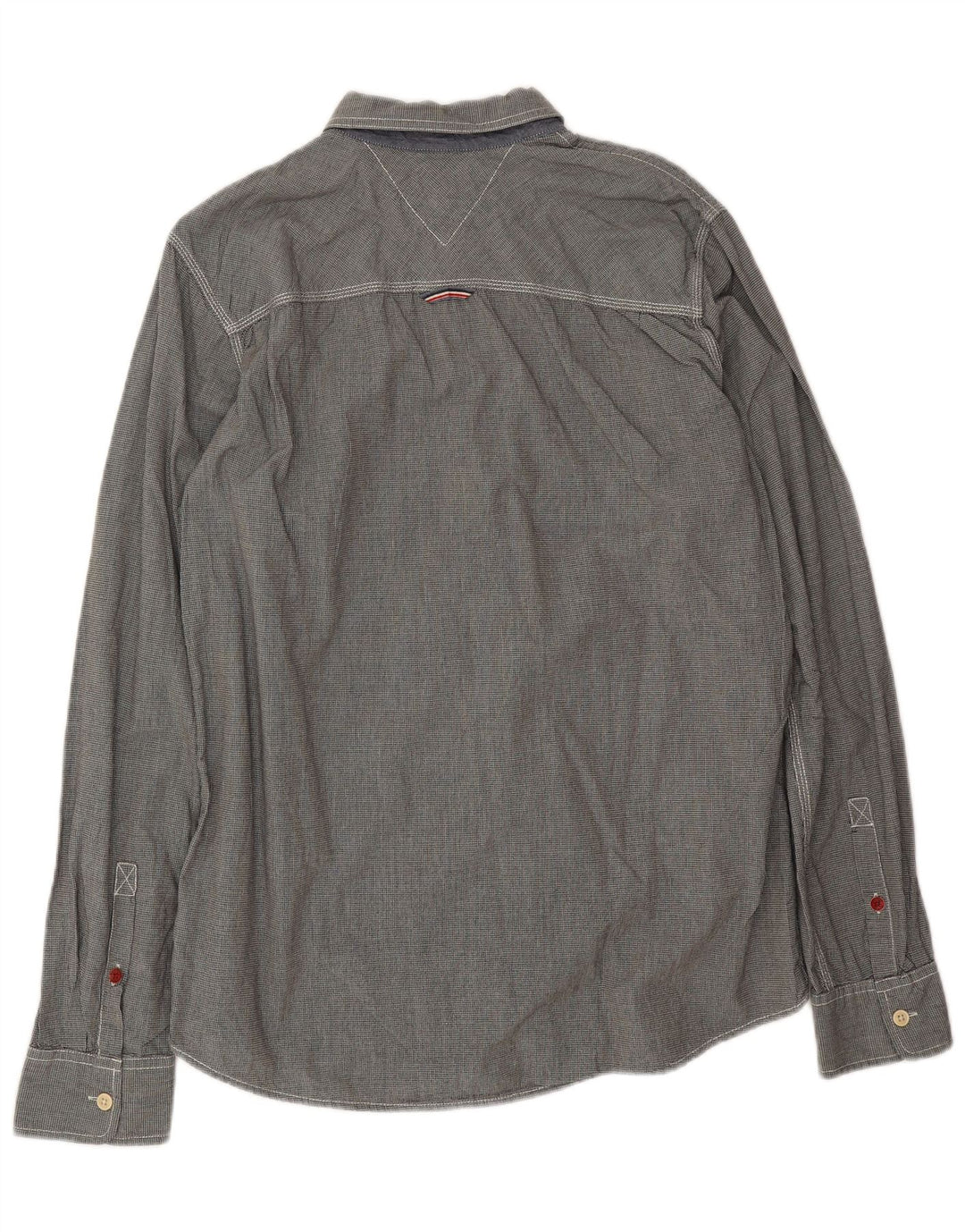Ανδρικό πουκάμισο Tommy Hilfiger XL Γκρι βαμβακερό Houndstooth