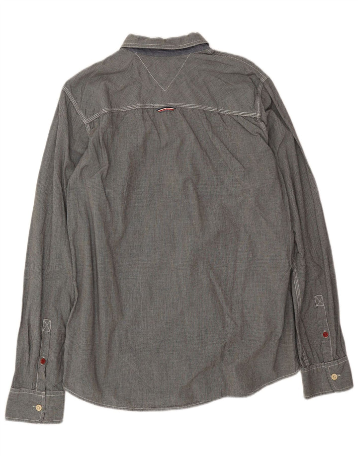 Ανδρικό πουκάμισο Tommy Hilfiger XL Γκρι βαμβακερό Houndstooth