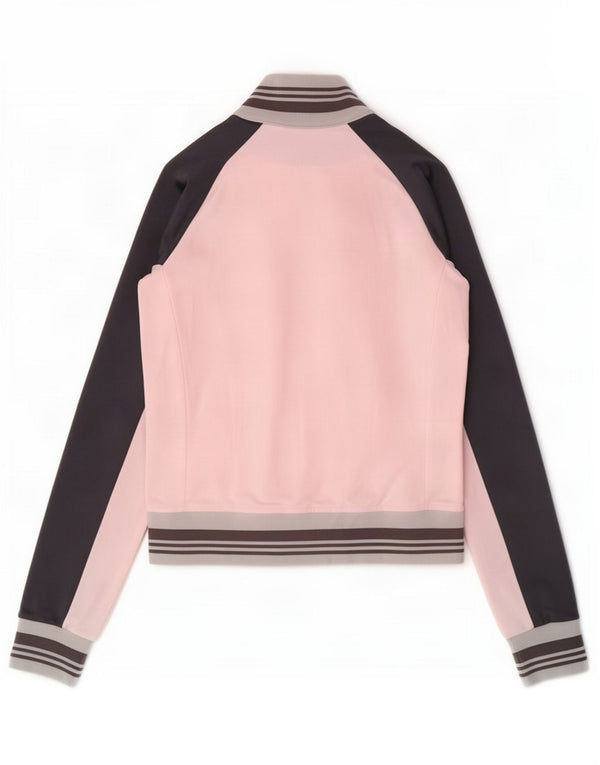 Champion Γυναικεία φόρμα γυμναστικής γραφικά Top Jacket UK 12 Medium Pink Colourblock