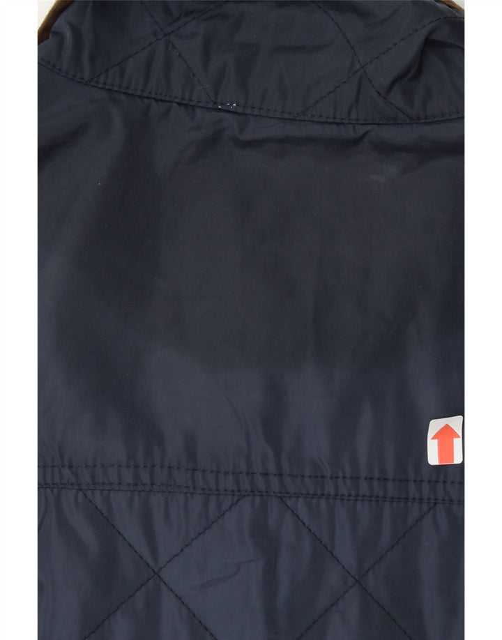 CREW CLOTHING Mens Quilted Jacket UK 40 Large Navy Blue Polyester Vintage Crew Clothing and Second-Hand Crew Clothing from Messina Hembry 