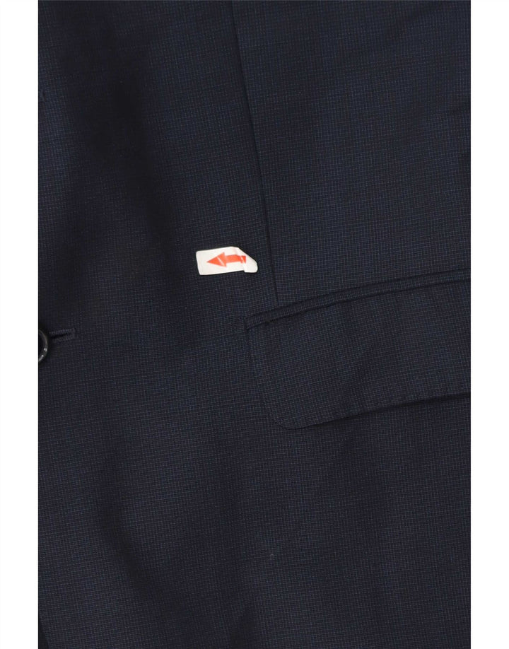 Massimo Dutti Ανδρικό σακάκι με 2 κουμπιά μπλέιζερ IT 48 μεσαίου μπλε μαλλί