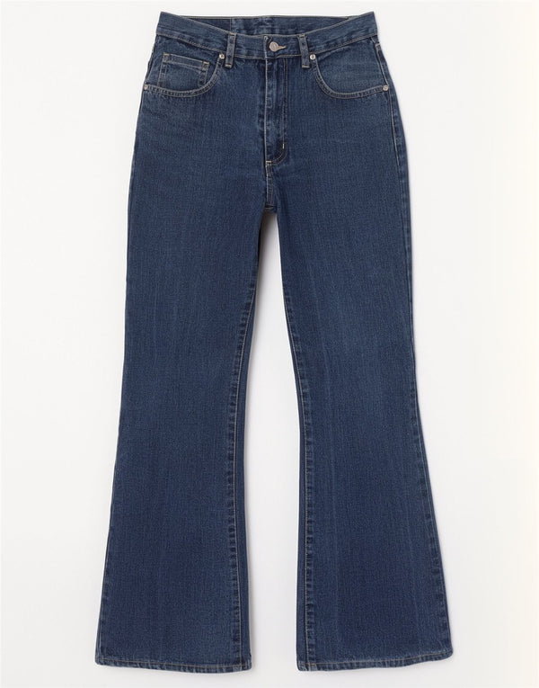 Wild Jeans Γυναικείο ψηλό ψηλό φουντωτό IT 42 Medium W26 L30 Μπλε βαμβακερό