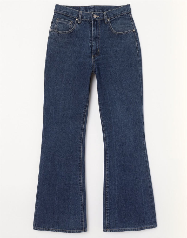 Wild Jeans Γυναικείο ψηλό ψηλό φουντωτό IT 42 Medium W26 L30 Μπλε βαμβακερό
