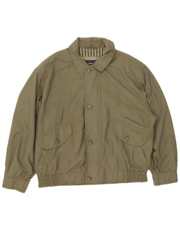 Vintage Ανδρικό Bomber Jacket UK 42 XL Green Microfibers