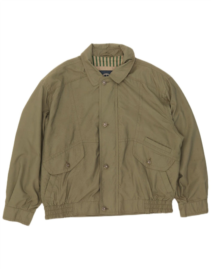Vintage Ανδρικό Bomber Jacket UK 42 XL Green Microfibers