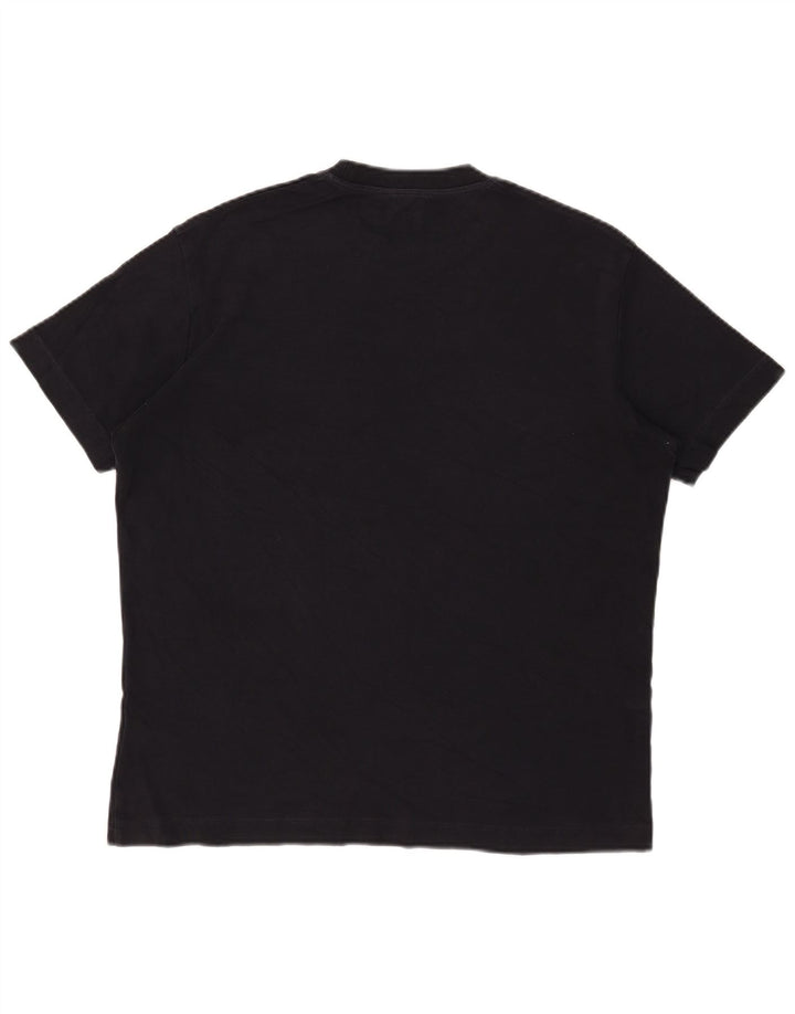 Ανδρικό T-Shirt Massimo Dutti Top Μεσαίο μαύρο βαμβακερό