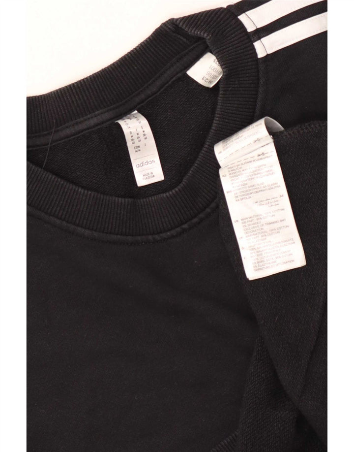Adidas Γυναικεία φούτερ υπερμεγέθη Jumper UK 12/14 Μεσαίο μαύρο βαμβακερό