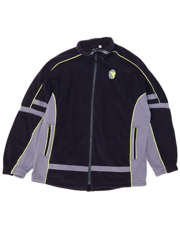 Ανδρική φόρμα βελούδου Diadora Top Jacket UK 42 Large Navy Blue Colourblock