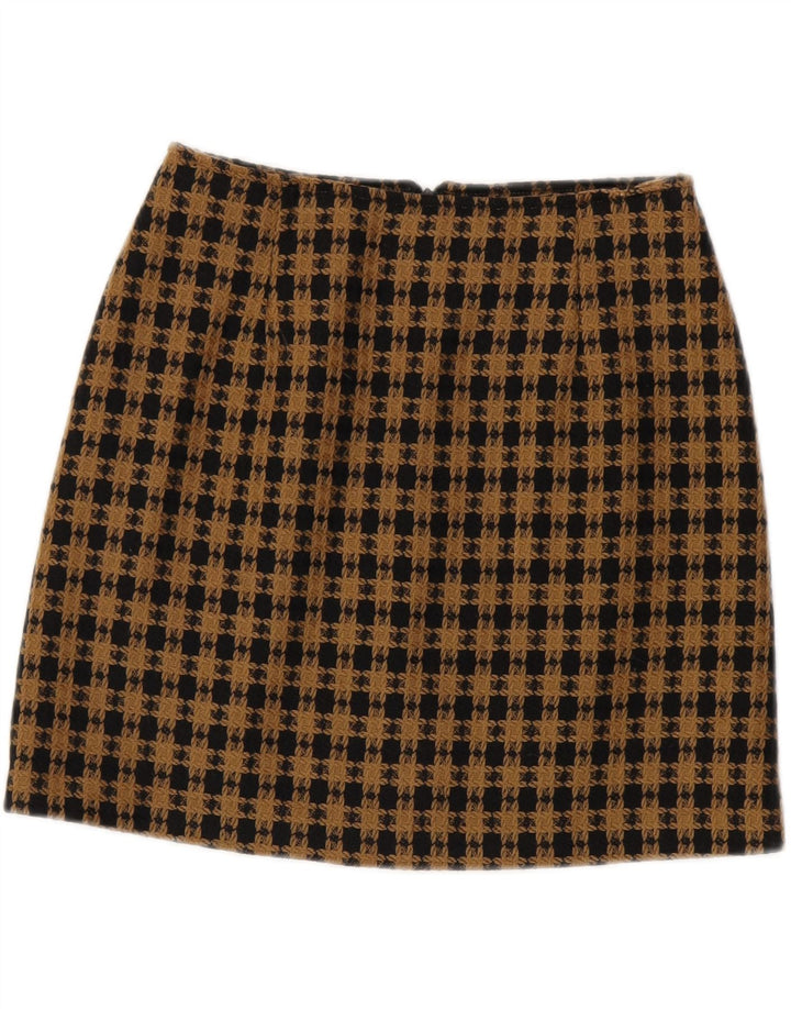 Μίνι γυναικεία φούστα Atos Lombardini IT 42 Medium W28 Brown Check Wool